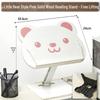 Adjustable Solid Wood Bear Book Stand for Kids and Students