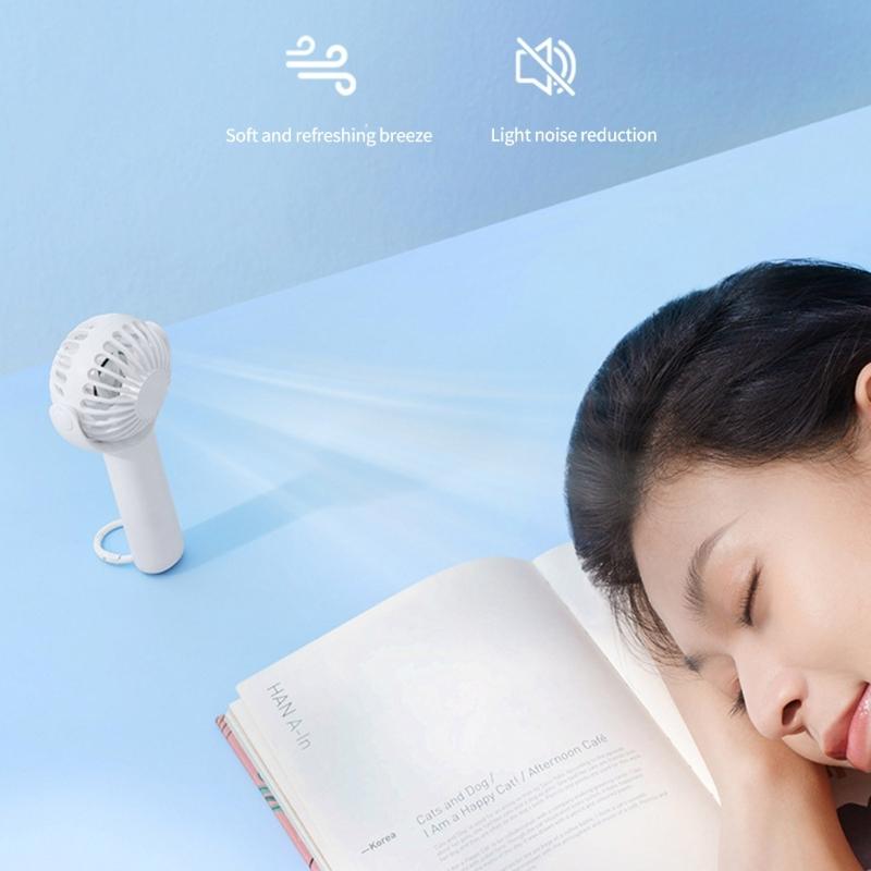 Multifuntional Handheld Fan Cooling Fan 1200mAh Powerful Electric Fan 3 Speed Setting for Travel Office and Outdoor Use
