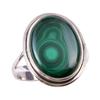 Natural Malachite Gemstone 925 Solid Sterling Silver Jewelry Ring Size 9 z8D27