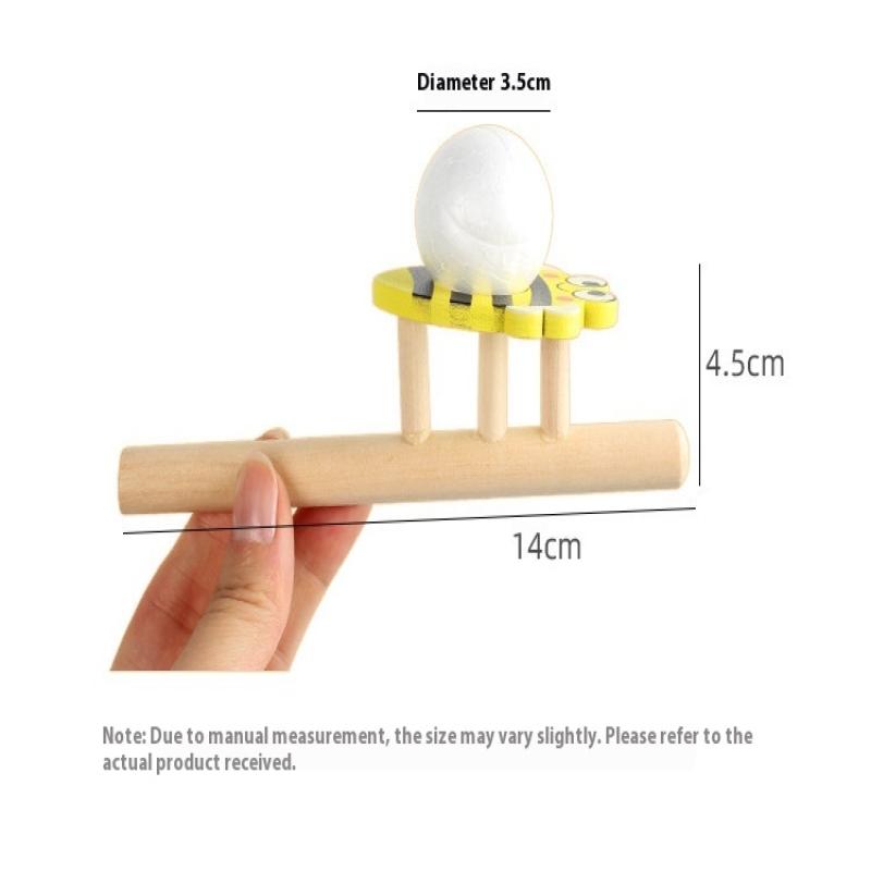 Cartoon Foam Ball Blower Traditional Wooden Rods Blowing Ball Game Fun Gadgets Balance Training Educational Toys Learning Toys