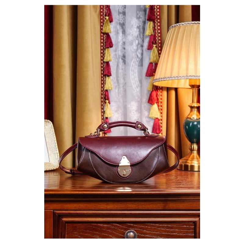 

Новая ретро-сумка-лодка, гладкая сумка через плечо, универсальная сумка через плечо, женская сумка 24*9.5*12