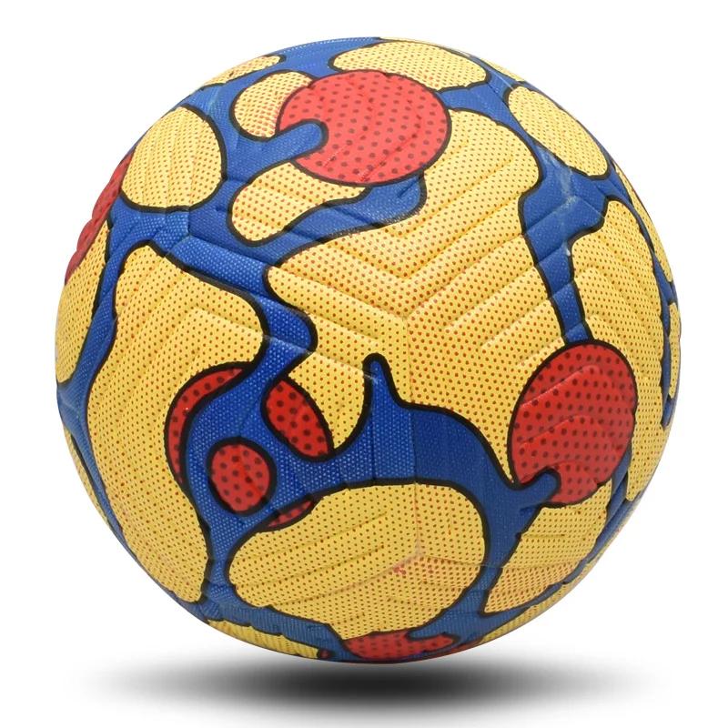 Sømløs fotball Størrelse 5 PU Standard Lagkamp Fotball Treningsliga Baller Utendørs Sport Høykvalitets ball