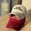 High-quality New Hard-top Baseball Cap with Three-dimensional Embroidered Letters, Makes the Face Look Smaller, Suitable for Large Head Sizes, Sun