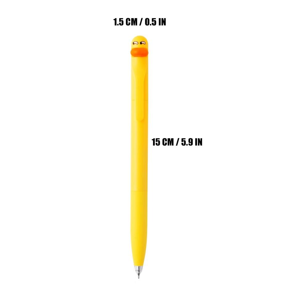 Duck Pens - Stress Relief Pen Cute Retractable Gel Pen 0.5mm Black Ink Writing Pen Perfect Party Gift for Students, Teachers