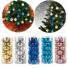 24x Christmas Ball Pendants Crafts Shatterproof DIY Decor Hanging Balls for Birthday Engagement Indoor Anniversary Festivals