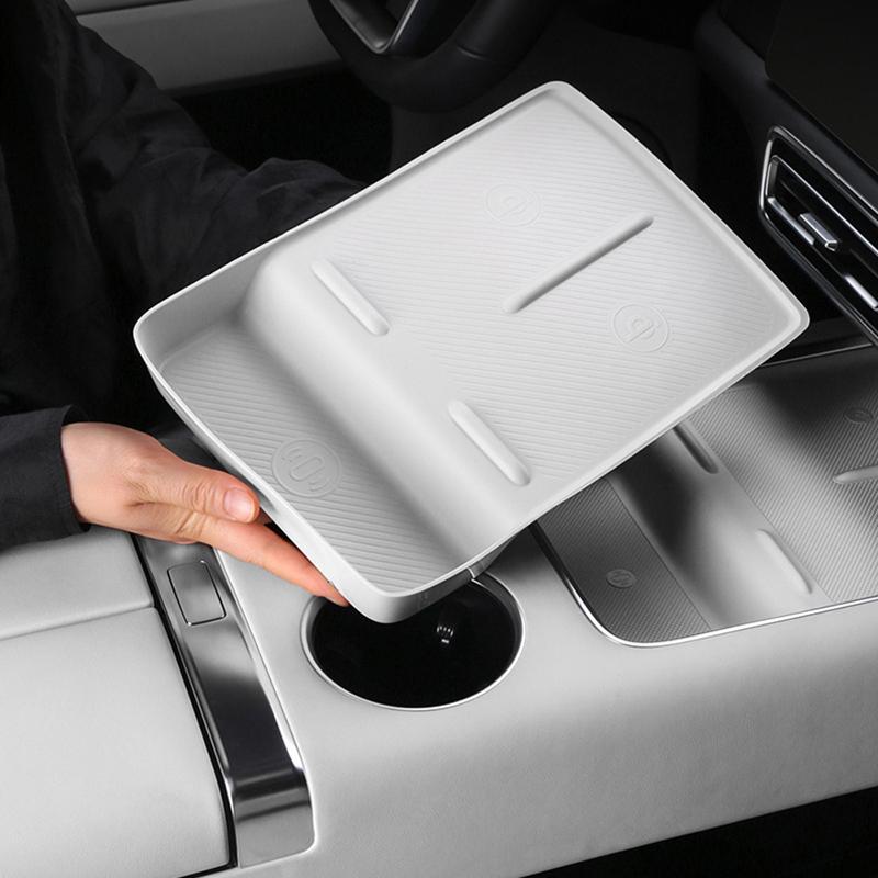 Car Wireless Silicone Padding Water Cup Holder Storage Box Anti Slip Pad For Li Lixiang L7 L8 L9   2024 Accessories