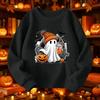 Kid's Halloween Print Hoodie Relaxed Fit Long Sleeve Pullover for Boys and Girls
