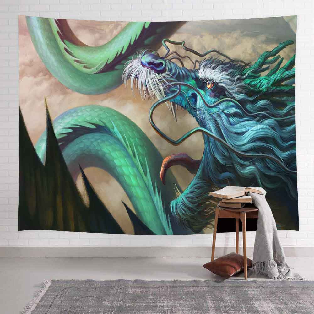 Lion King Volcano Tornado Tapestry Dragon Snake Dinosaur Wall Hanging Bedroom Room Aesthetic Decoration Home Decor
