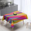 Tovaglia Fantasia Arcobaleno Decorazione Casa Tavolo Rettangolare Festa Resistente alle Macchie Copertura Antipolvere