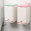 Wall-mounted Sanitary Napkin Storage Box Dust-proof Tissue Paper and Cotton Swab Storage Box Bathroom Organizer Accessories