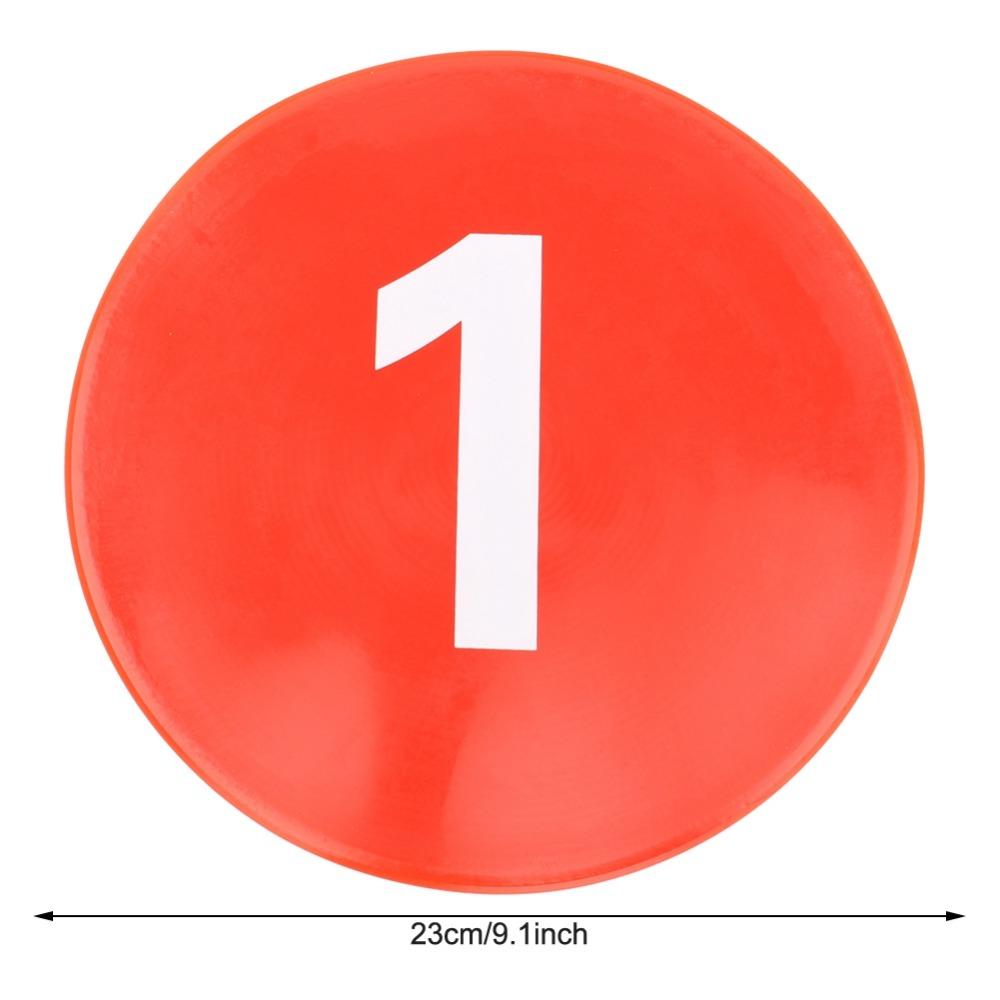11PCS TPE Training Discs Round Flat Marker Set Portable Spot Markers  Soccer Training