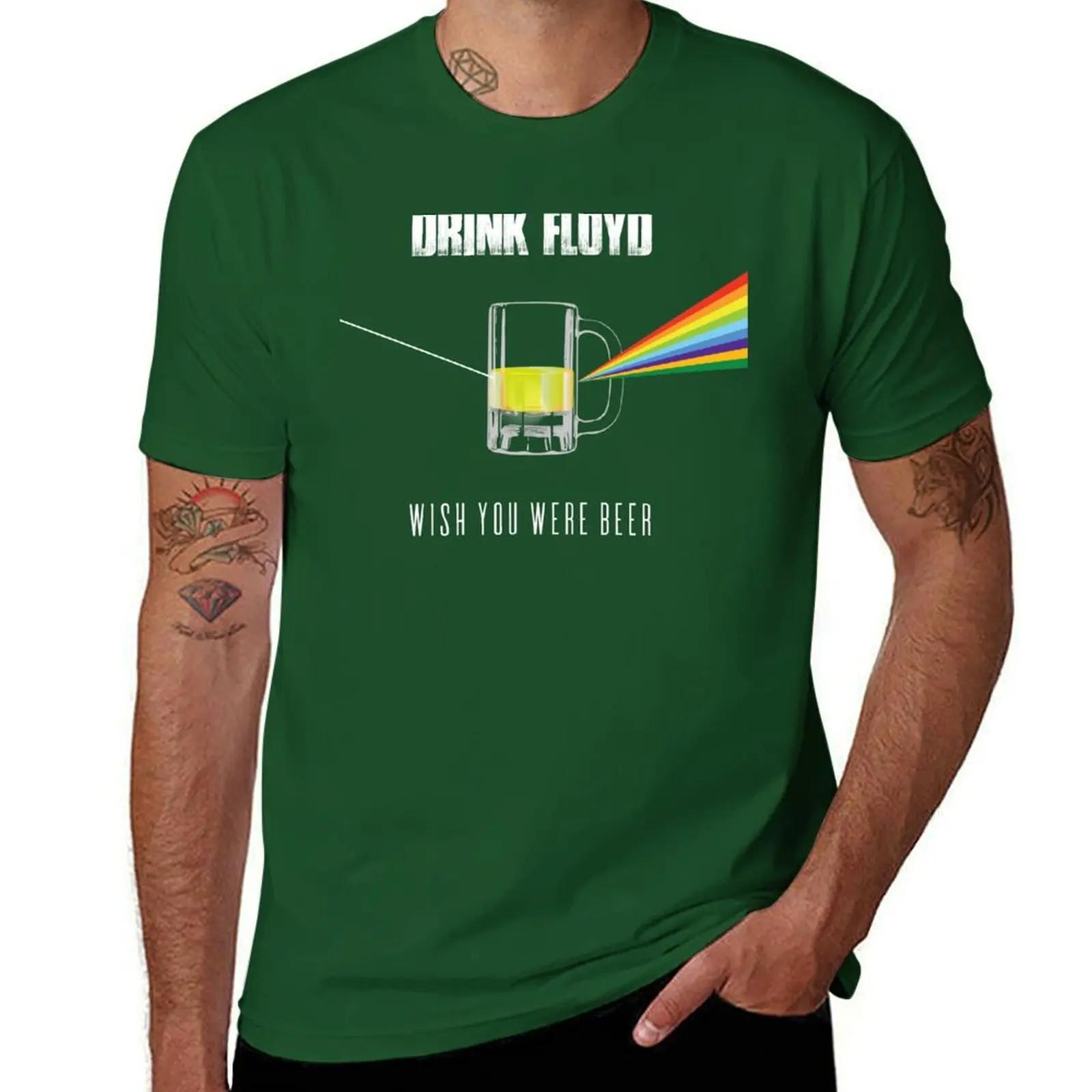 

Drink Floyd British Rock Band Wish You Were Beer Funny Music Design T-Shirt basketball graphic tees Short sleeve tee men 4XL