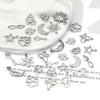 10pcs/lot Stainless Steel Small Pendants Heart Star Moon Shaped Necklace Pendant Ornamen For DIY Charm Earring Jewelry Wholesale