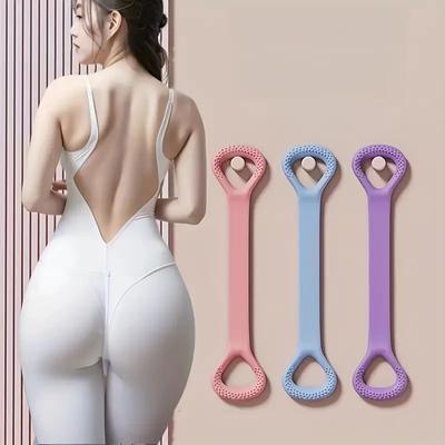 1PCS Fitness Pull Belt 8-Character Puller Yoga Elastic Stretch Belt Open Shoulder and Back Stretching Artifact Eight-Character Resistance Rope