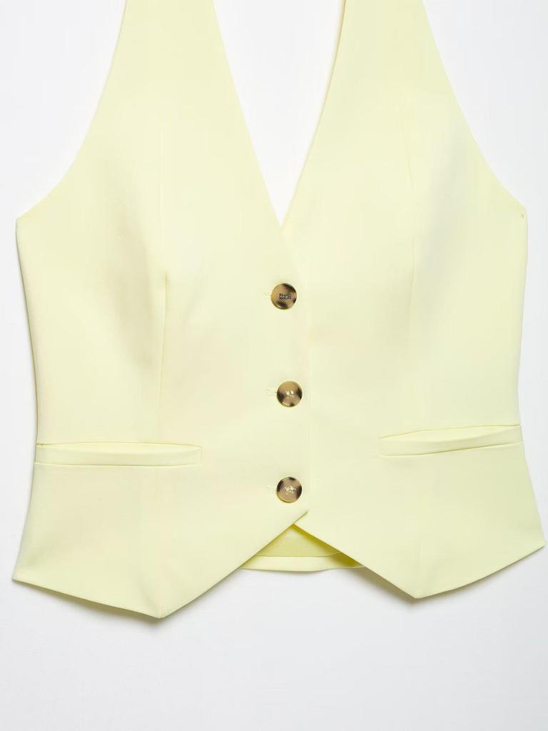 Spring 2025 European & American Women's Halter Neck Vest Top + Pants Set