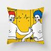 Office Sofa Car Cushion Cover Abstract Character Yellow Background Luxury Home Decoration Pillow Cover