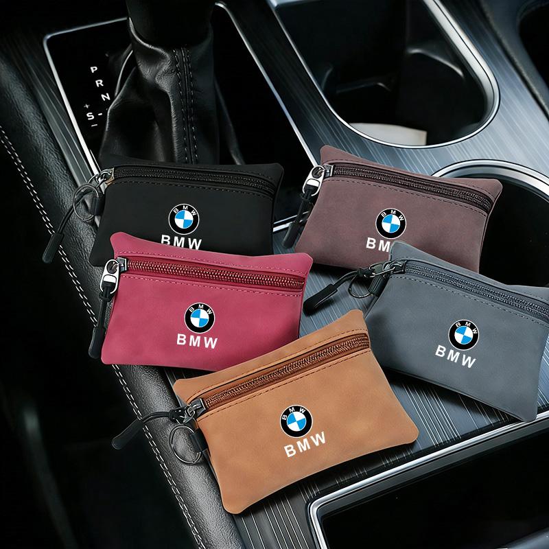 Portable Suede Car Key Bag Zipper Wallet Card Coin Pouch for BMW M3 M4 M5 E39 E46 E60 E90 X1 X3 X5 X6 X7 F10 F20 F30 Accessories FLVCM1
