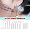 Earring Try On Stick 5-Pcs Acrylic Earring Try On Sticks Clear Try-Free Earrings Display Props Tool Portable Try-on Strip