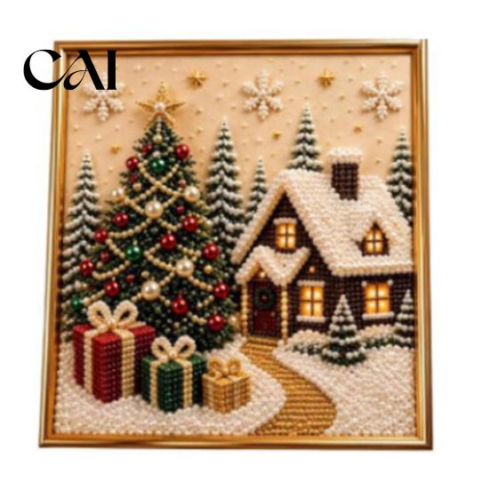 Fai da te Mosaico 3D Artigianato Halloween Pittura con Perle Finte Kit, Fantasma Carino 3D Hobby Antistress per Donne Kit Adulti, Artigianato di Natale Casa