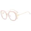 Fashion Cat Eye Sunglasses Simple Compact Frame Women's Casual Versatile Oval Thick Leg Men's Accessory Glasses