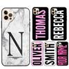 PERSONALISED CUSTOM MARBLE YOUR NAME For iPhone 12 Pro Max 13 Mini Case For iPhone 11 Pro Max XS X SE 2020 7 8 Plus XR Cover