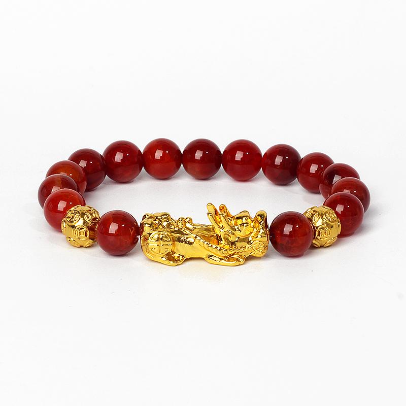Feng Shui Black Obsidian Wealth Bracelets Men Color Changed Pi Xiu Bracelets Women 10mm Dragon Mantra Bead Bangle Lucky Jewelry