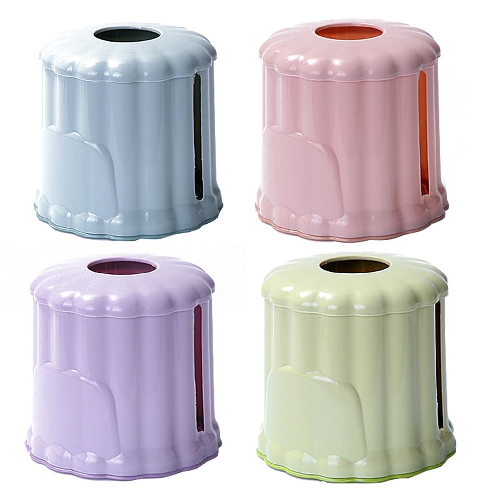 

Новый контейнер для протирания, автомобильный домашний держатель для рулонной бумаги, пластиковый круглый контейнер для салфеток