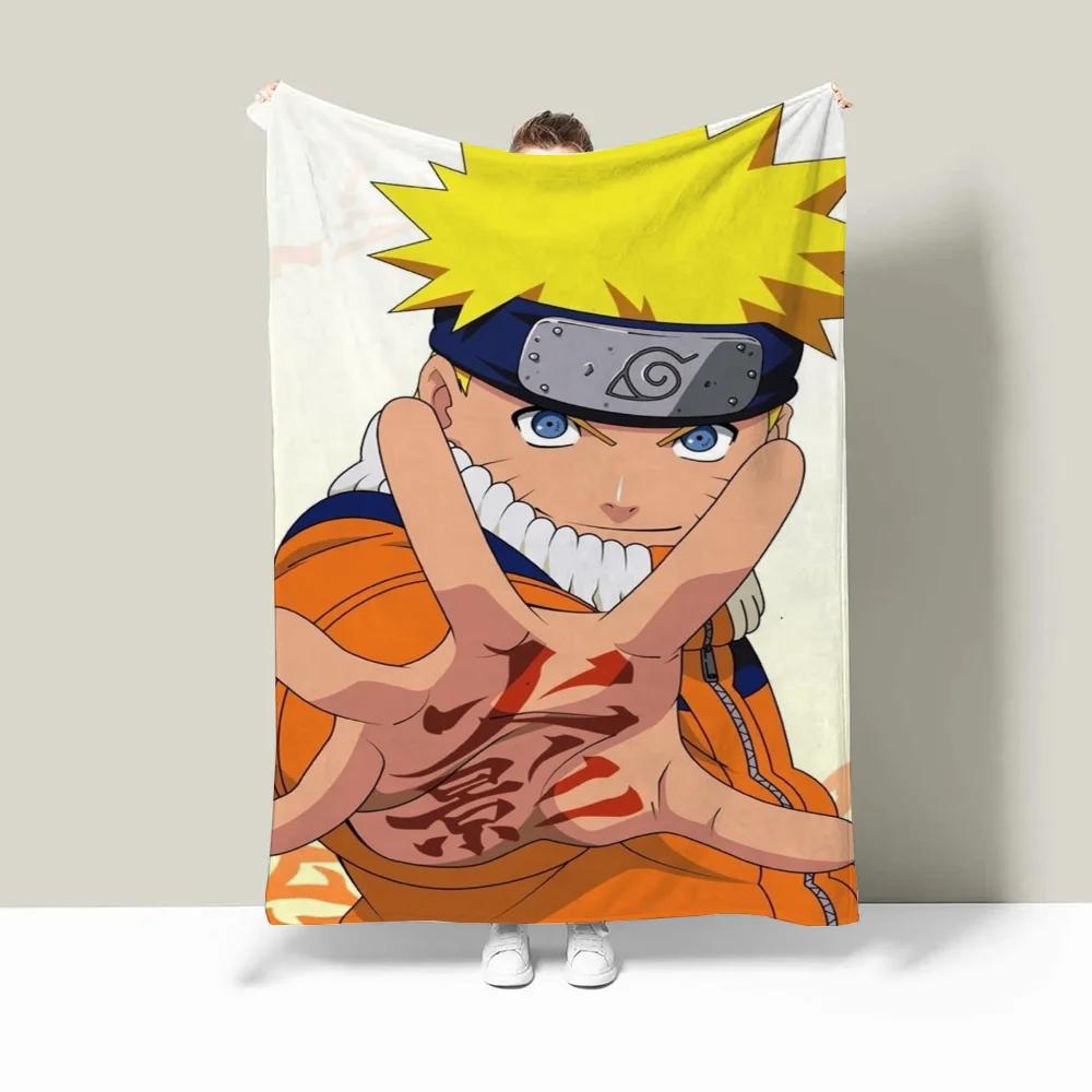 Koc flanelowy Naruto na sofę, zimowy, puszysty, w kratę, luksusowy, dla dorosłych, ręcznik plażowy, dom i dekoracja, pościel z mikrofibry