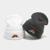 European and American mountain peaks, big sun embroidered wool hats, hot-selling men's and women's outdoor sports and leisure warm knitted hats