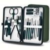 Professional 7-18 Piece Nail Care Kit Stainless Steel Manicure & Pedicure Set with Travel Case for On-the-Go Grooming