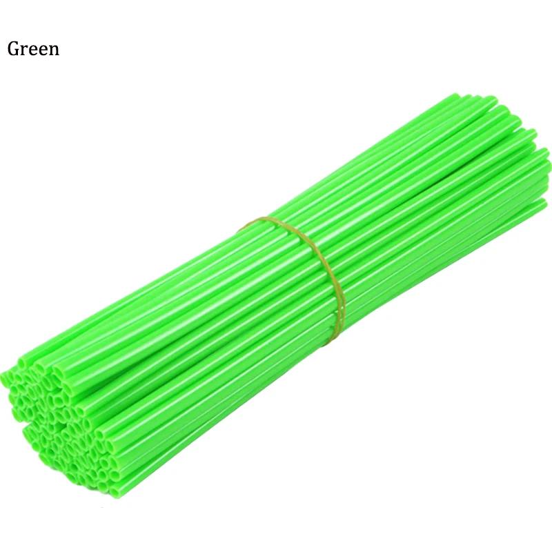 72pcs Bicycle Wheel Spoked Protector Wraps 17/24cm Wheel Rim Spoke Wrap Kit for Motorcycle Bike Color Rims Skin Trim Covers Pipe