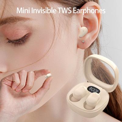 Mini Unsichtbare Kopfhörer TWS Bluetooth 5.3 Kopfhörer Drahtlose Headsets HIFI Stereo Geräuschunterdrückung Ohrhörer Für iPhone Xiaomi