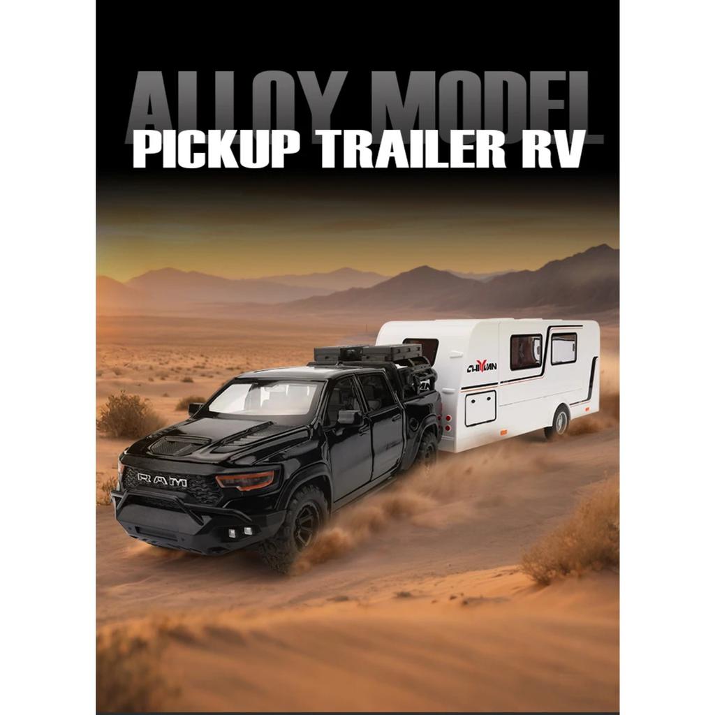 1/32 DODGE Mammoth 1000 TRX RV Car Off Road Vehicle Alloy Diecast Model Camping Car Children's Toy Car Home Decoration Ornaments