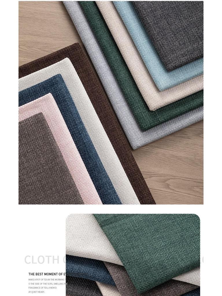 Silná lněná bavlněná hrubá tkanina na polštáře na pohovku, sedáky a měkké výplně v jednobarevném provedení