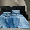 Summer Thin Quilt Blanket Cool Satin Rayon Air-conditioning Cozy Comforter Luxury Bedding Single Double Queen King Size