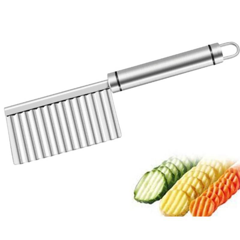 Crinkle Cutter Stainless Steel Multifunction Kitchen Slicer For Vegetables And Fruits