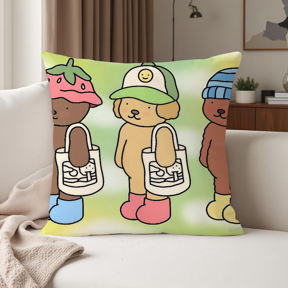 Cartoon Cute B-bobbie G-goods Pillow Case Suitable For Bedrooms Living Rooms Cars Home Decoration