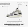 Air Jordan 1 Mid SE Craft GS Inside Out - Cement Grey Sneakers Dziecięce Czarne Białe Tech-Grey FD9091-002