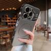 Luxury Large Window For Magsafe Case For iPhone 17 16 15 14 Pro Max Plating Magnectic Wireless Charging Glass Lens Protect Cover