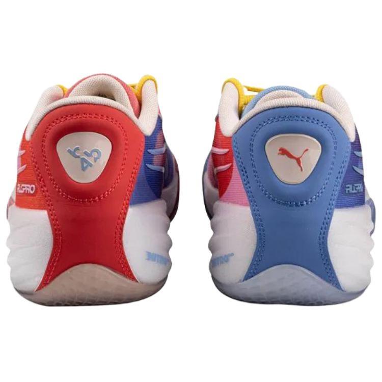 Basket4Ballers x PUMA All Pro Nitro Cushioning Support Cushioning Support Low top Basketball Shoes Unisex Blue White 379916-01