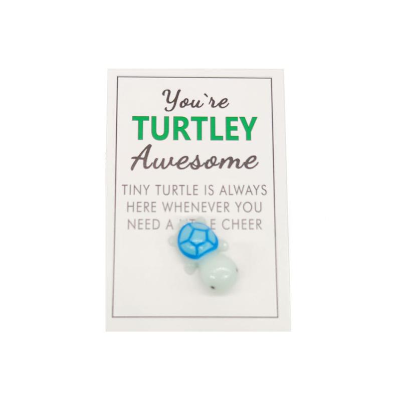 You Are Turtley Awesome Turtle Ornaments With Lucky Cards Turtle Desktop Decorations Small Toys