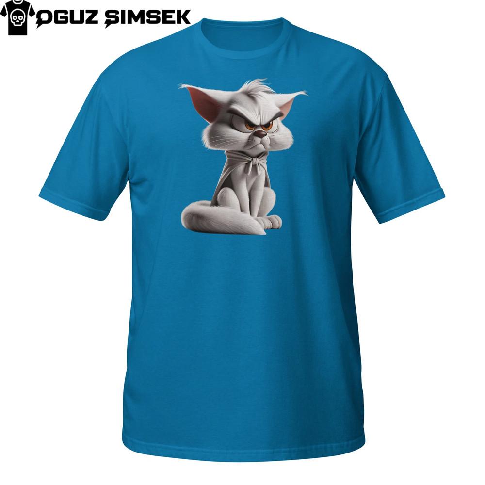 

Sarcastic White Cat Shirt – Elegant but Judgy Cartoon Kitten Tee Unisex T-Shirt M