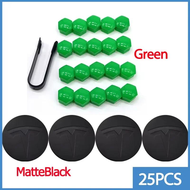 

25pcs 29pcs 56mm Matte Black Car Wheel Center Hub Caps for Tesla Model 3 Y S X Tire Lug Nut Protective Covers Styling Decoration