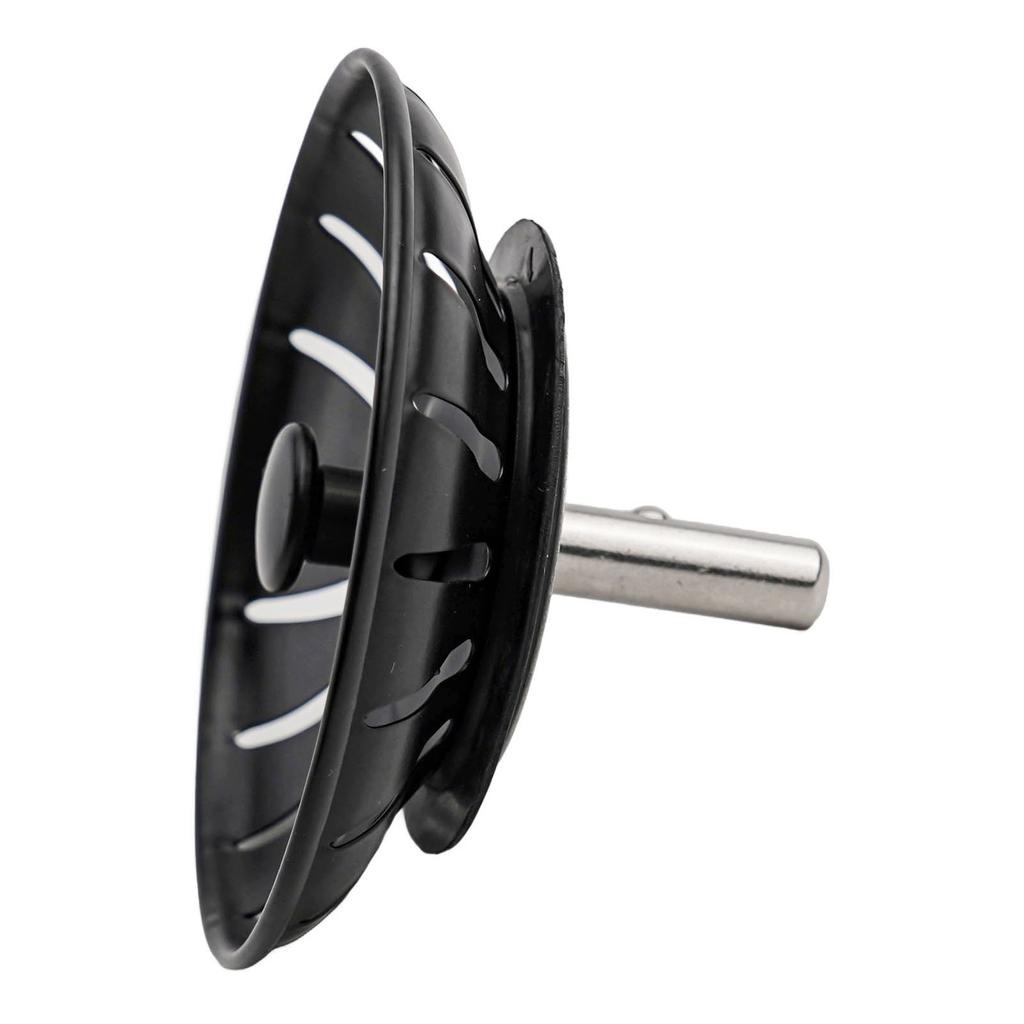 Kitchen Sink Strainer Stopper Stainless Steel Black Kitchen Basin Sink Strain Drainer Replacement Drain Waste Filter Floor Drain