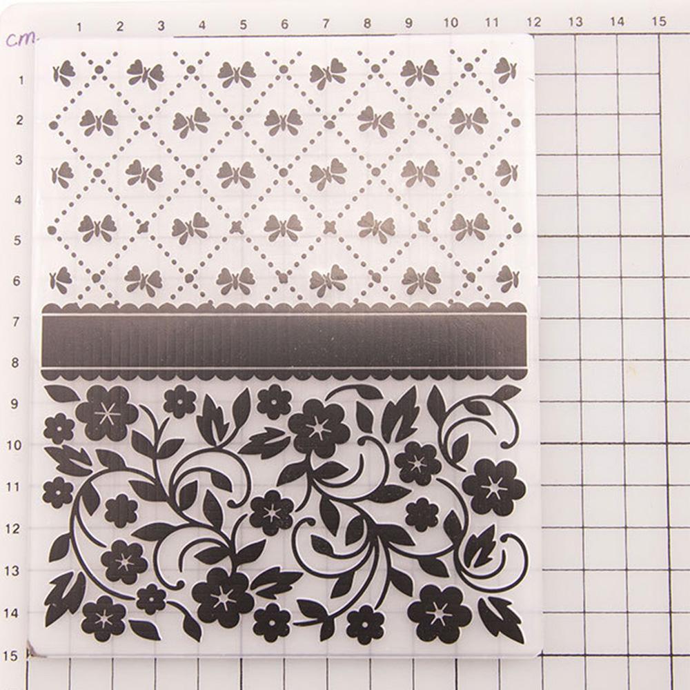 3D Embossing Folders Flower Plastic Material for Handmade Paper Card Photo Album Scrapbooking Stencil Mold Resuable Multipurpose