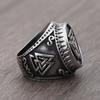 Anello Vichingo Valknut in Acciaio Inossidabile Vintage per Uomo Ragazzo Nordico Odin Triangolo Anello Vichingo Amuleti per Biker Gioielli per Regalo Fidanzato