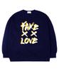TI.GLAKE Fake Love Oversized Sweatshirt Navy