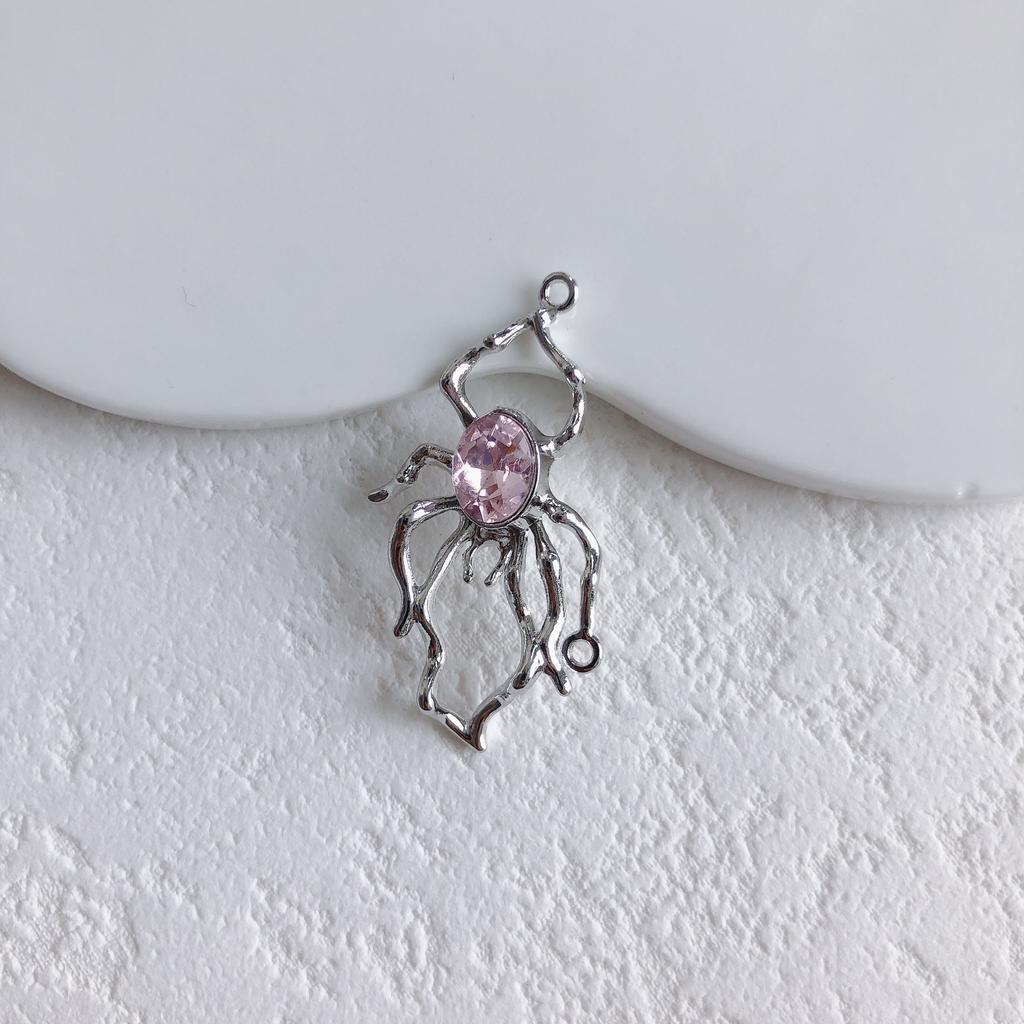 2pcs Alloy Pendants Spider Shape Colorful Unique Style Single Hole Pendants for Jewelry Making DIY Handmade Supplies Accessories