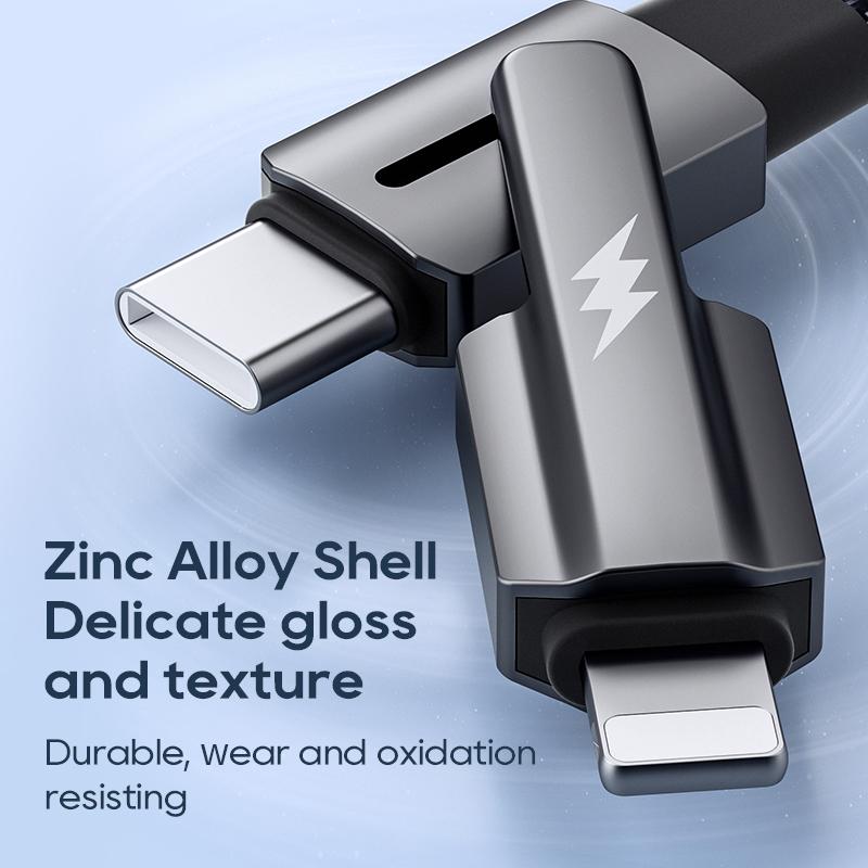 KUULAA 2 In 1 60W PD Data Cable Fast Charging Cable USB C To Type C/Lighting Suitable for Iphone Samsung Xiaomi Fast Charging