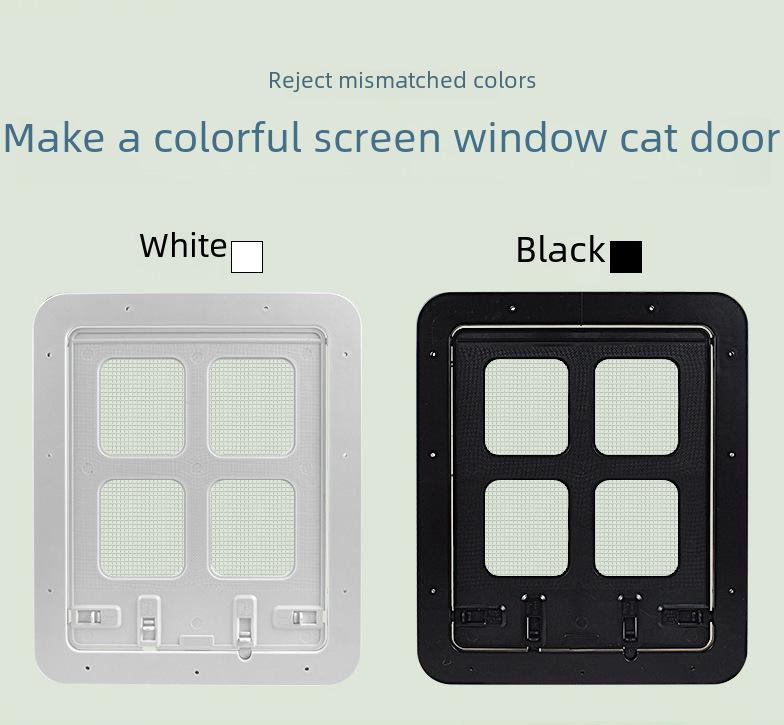 New Universal Pet Screen Door with Entry/Exit Control – Anti-Bite Design for Cats and Dogs